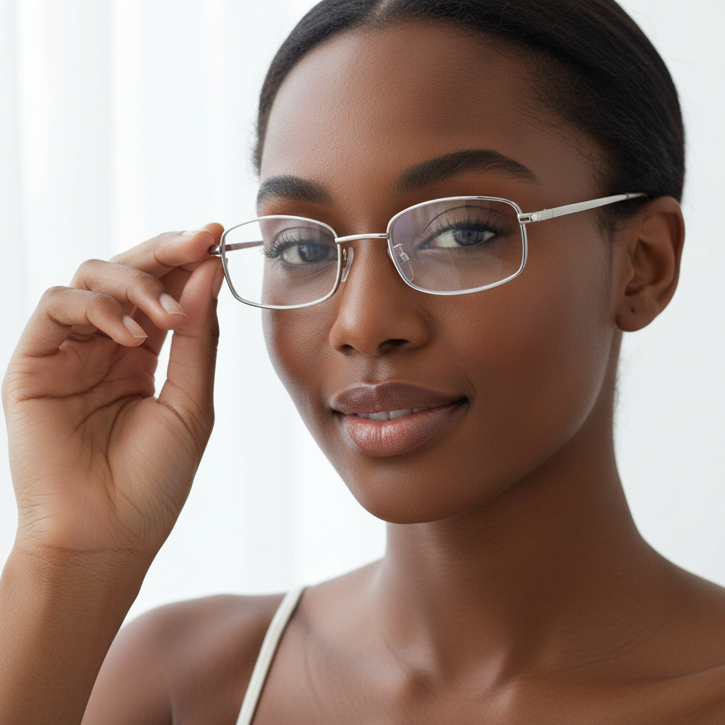 BudgetGlasses Y2K Silver – view 2