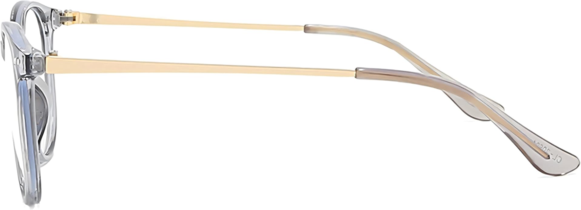 BudgetGlasses Sorrento Transparent Gray – view 5