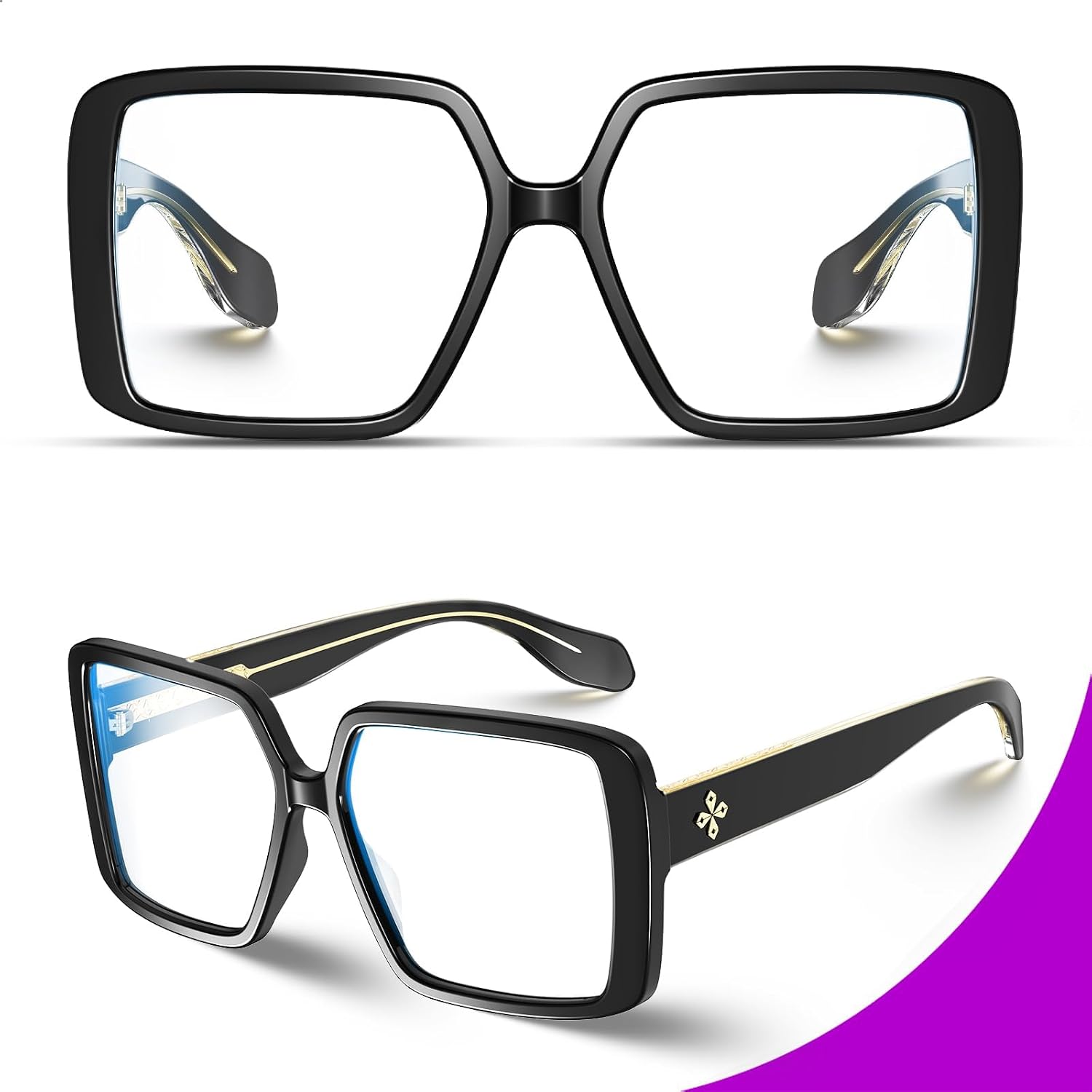 BudgetGlasses Harvard Women's Black – view 4