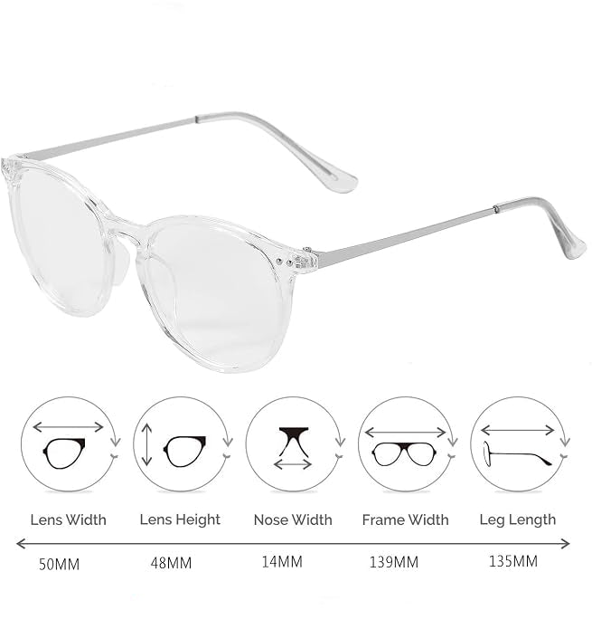 BudgetGlasses Sorrento Clear – view 5