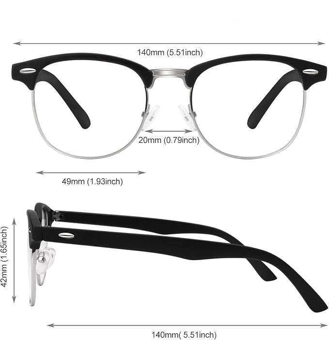 BudgetGlasses Barcelona Black/Silver – view 4