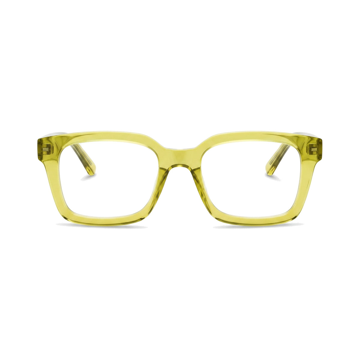 Havana Square Glasses oversized square prescription glasses, front view