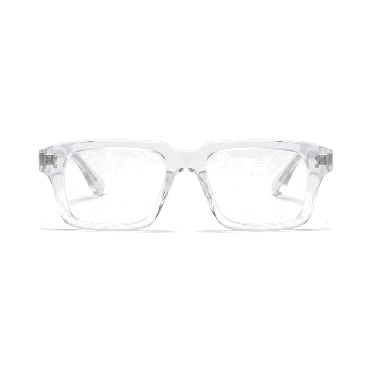 Miami Clear rectangle prescription glasses, front view