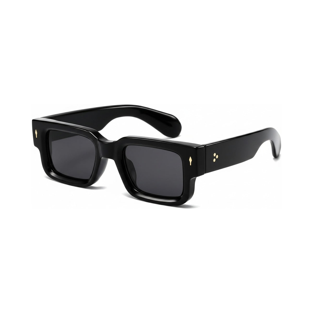Firenze Black geometric square prescription glasses, view 8