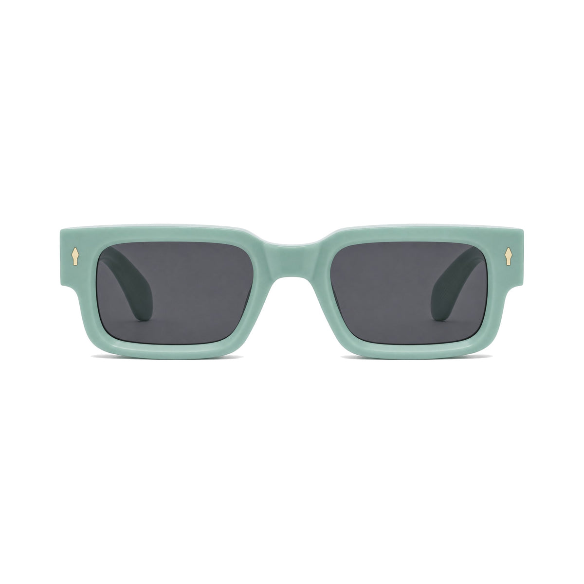 Firenze Mint Green geometric square prescription sunglasses, front view