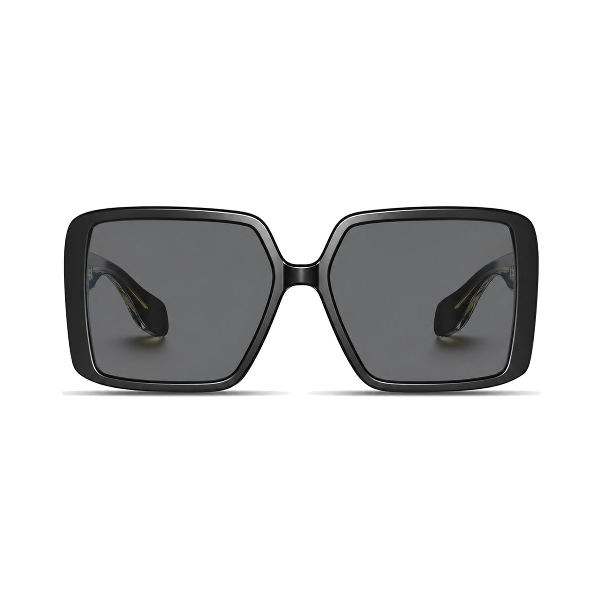 Harvard Women's Black oversized prescription sunglasses, front view