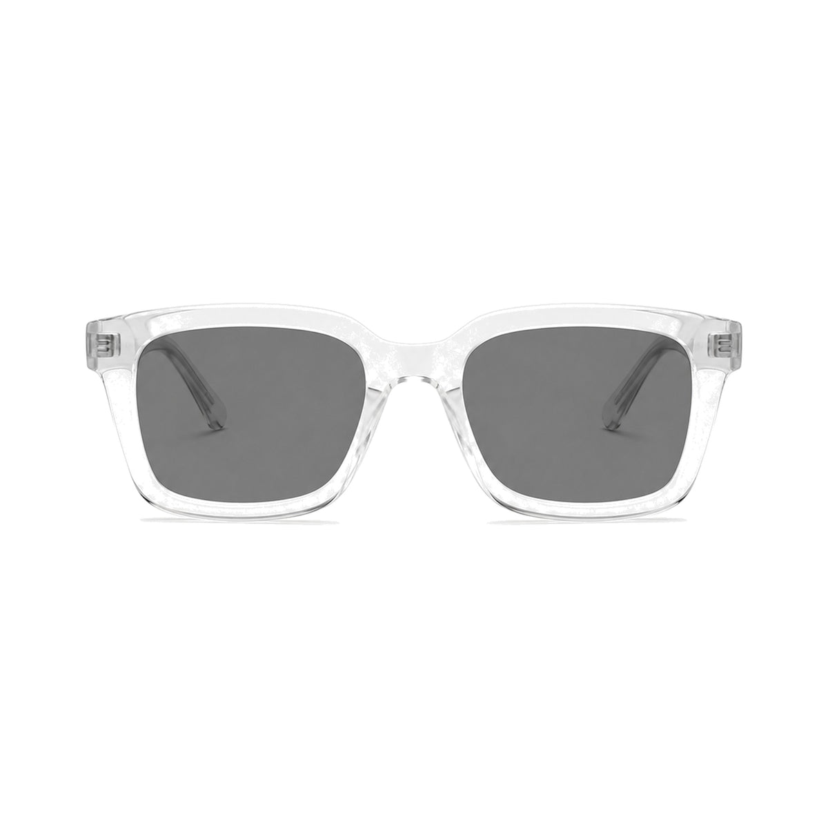 Havana Clear oversized square prescription sunglasses, front view