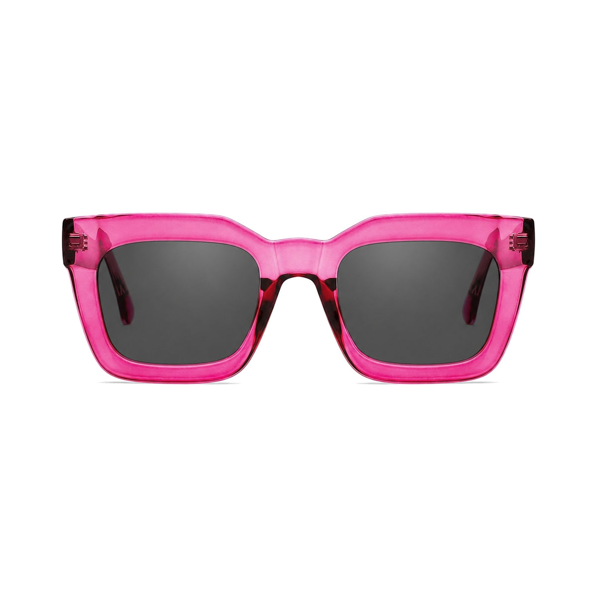 Marseille Pink square prescription sunglasses, front view