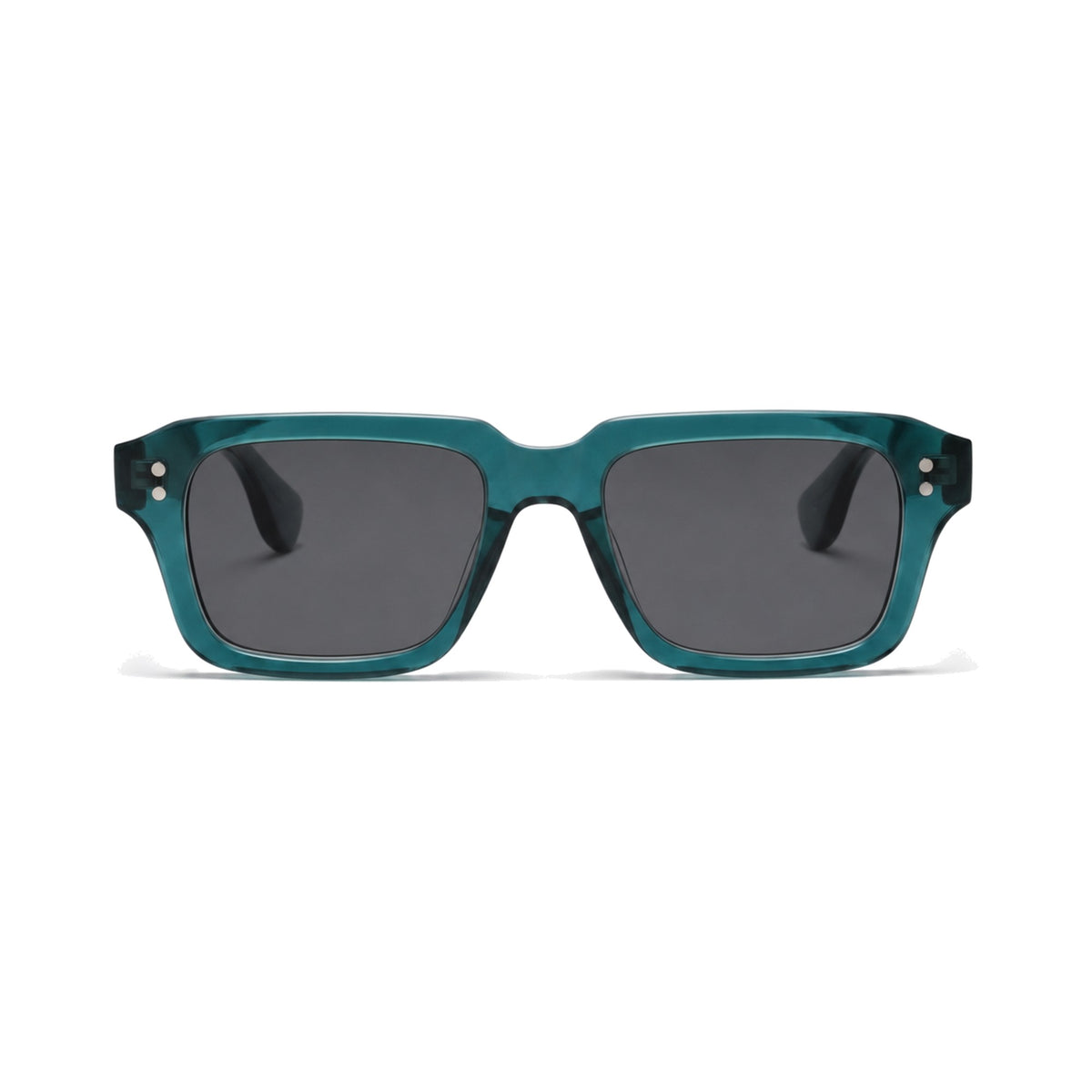 Miami Dark Blue rectangle prescription sunglasses, front view