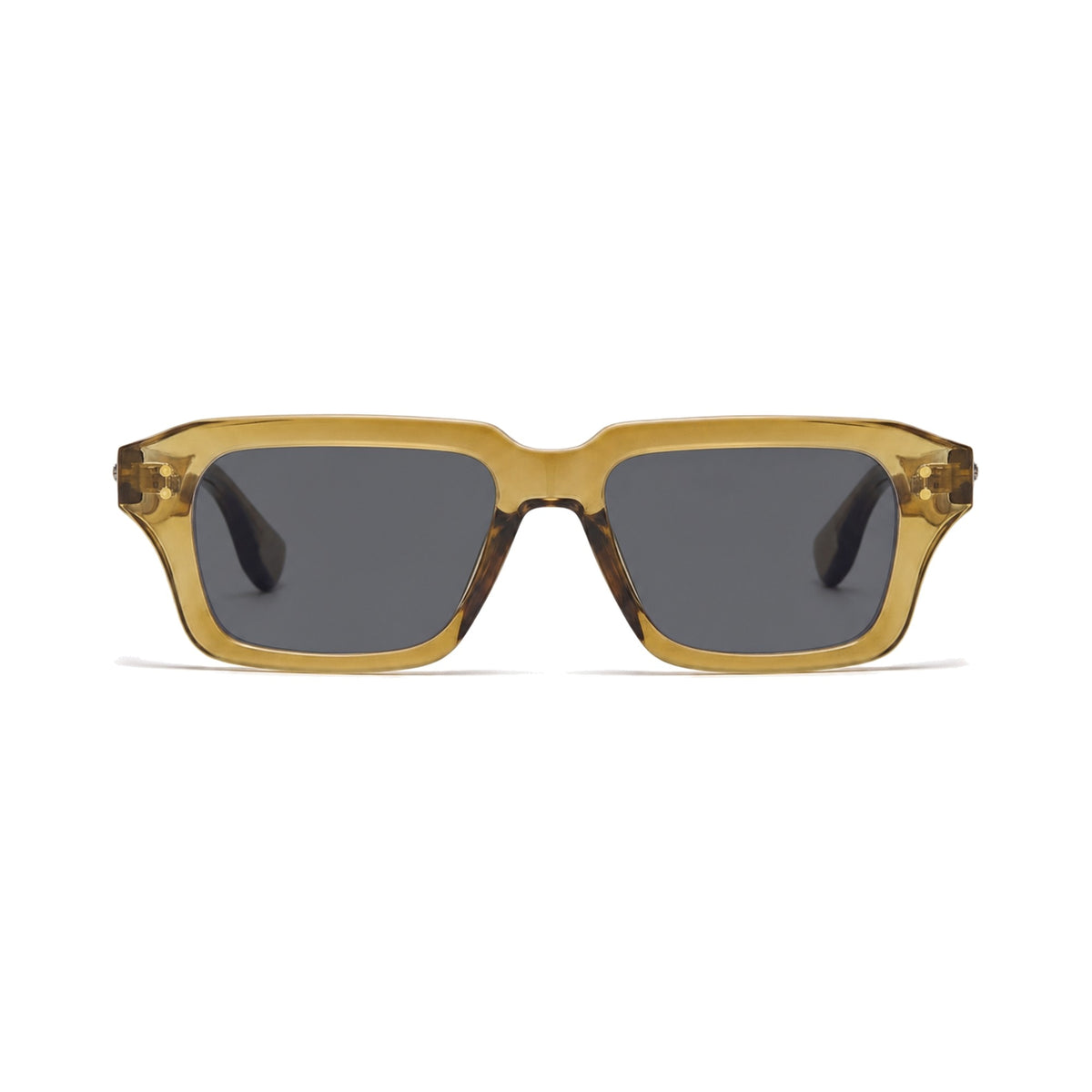 Miami Olive Green rectangle prescription sunglasses, front view