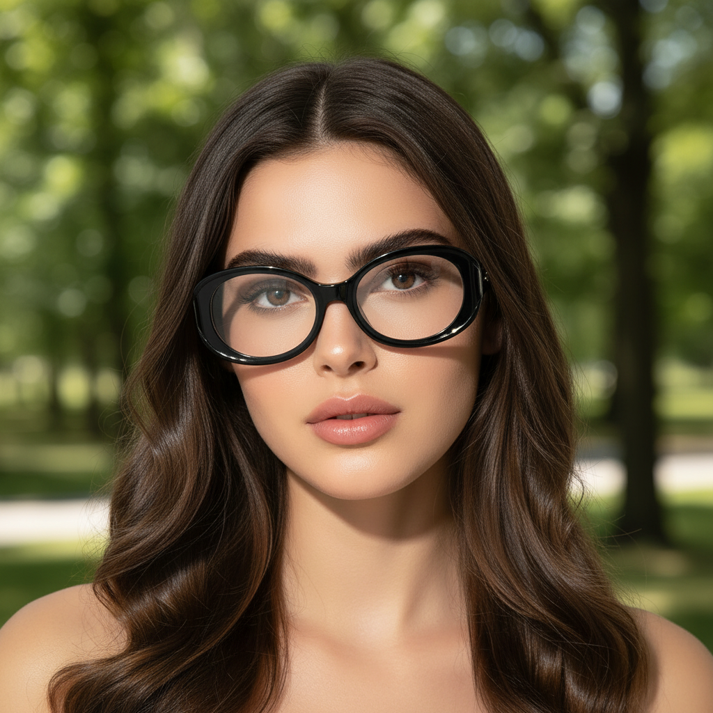 BudgetGlasses Milano Women's Black – view 2