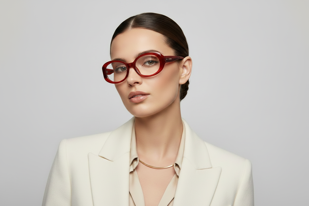 BudgetGlasses Milano Women's Red – view 5
