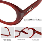 BudgetGlasses Milano Women's Red – view 4