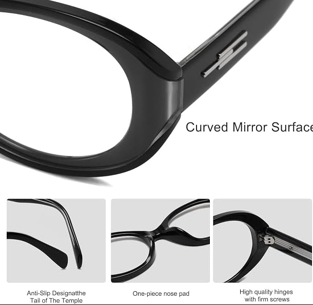 BudgetGlasses Milano Women's Black – view 3