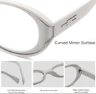 BudgetGlasses Milano Women's White – view 4