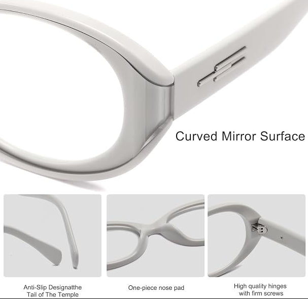 BudgetGlasses Milano Women's White – view 4
