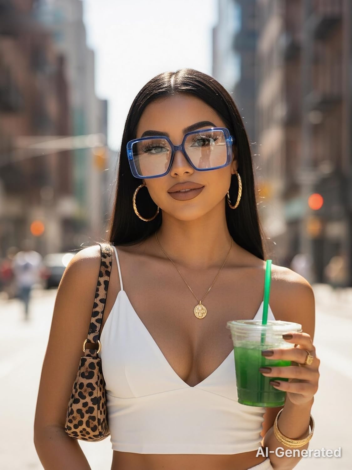 BudgetGlasses Harvard Women's Blue – view 2
