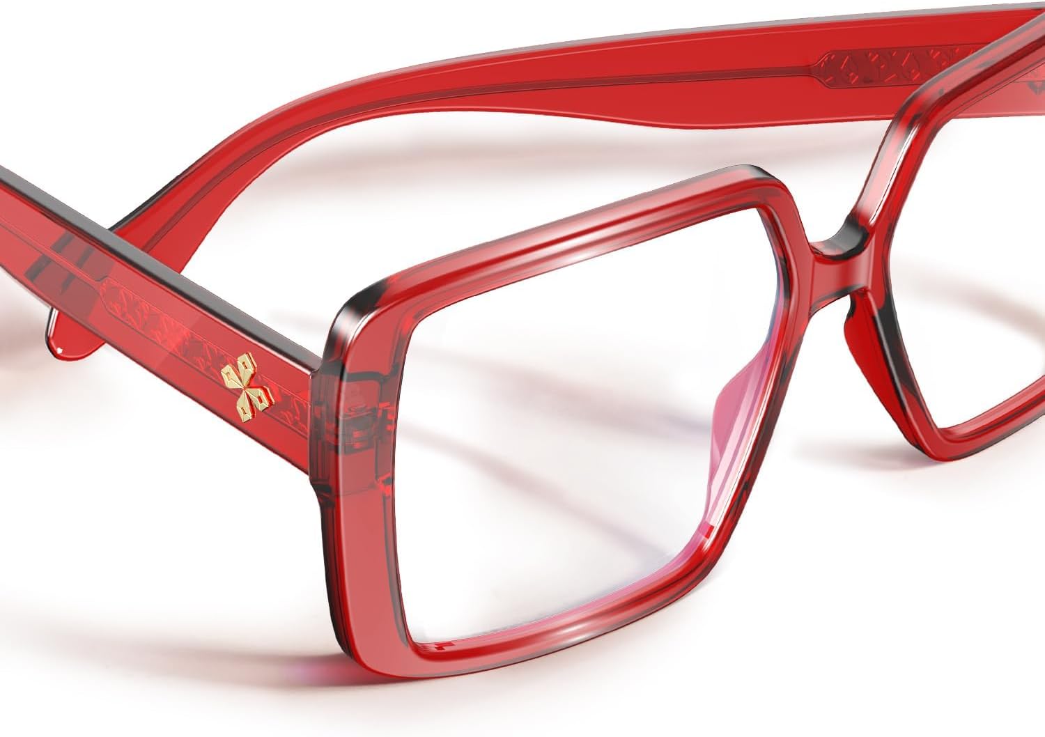 BudgetGlasses Harvard Women's Red – view 5