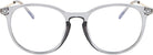 Sorrento Transparent Gray Italian-inspired sleek lightweight eyeglasses with clean lines and modern transparent gray frame