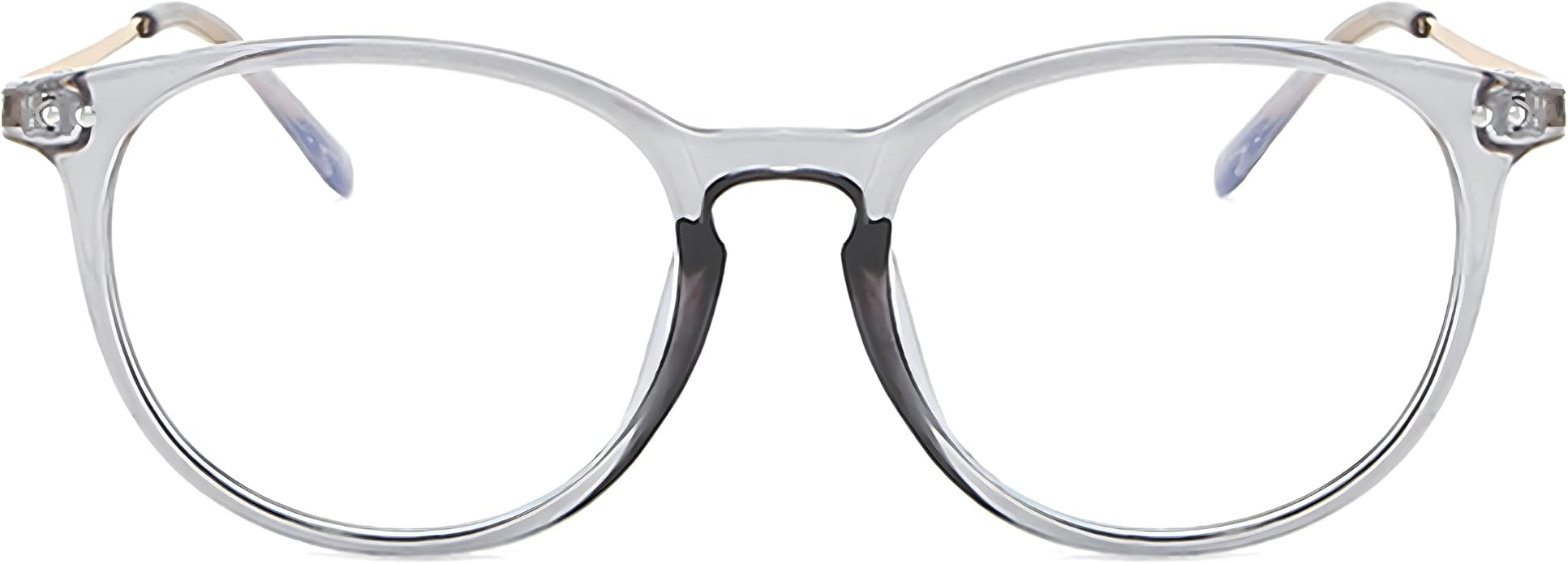 Sorrento Transparent Gray Italian-inspired sleek lightweight eyeglasses with clean lines and modern transparent gray frame