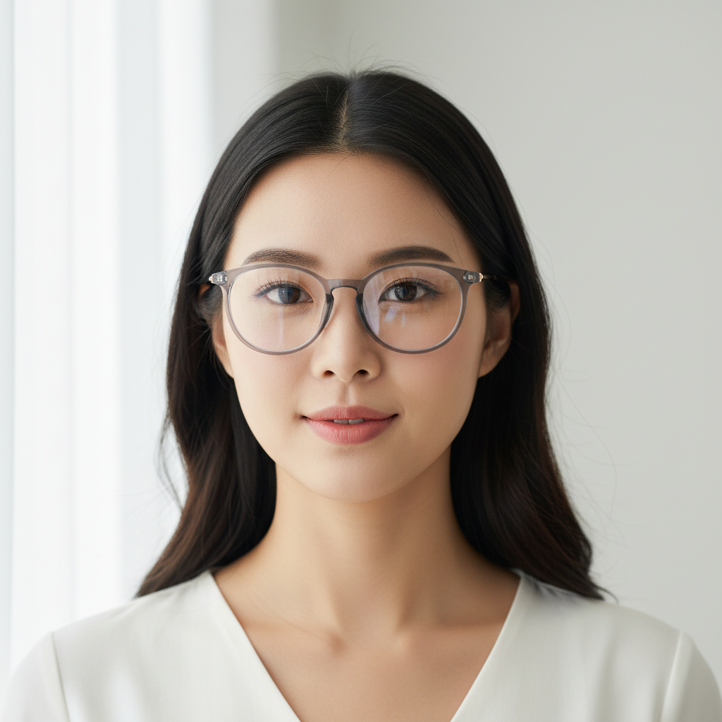 BudgetGlasses Sorrento Transparent Gray – view 2