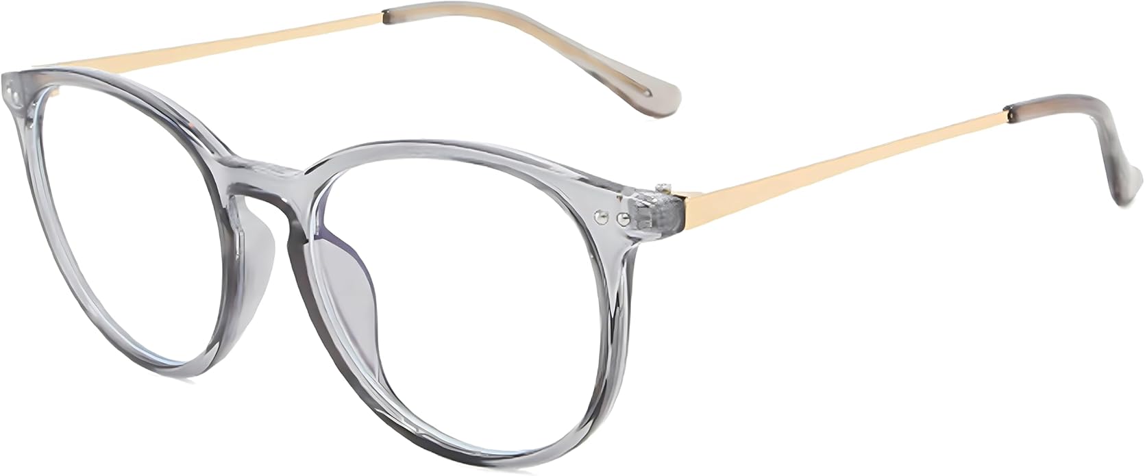 BudgetGlasses Sorrento Transparent Gray – view 4