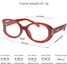 BudgetGlasses Milano Women's Red – view 3