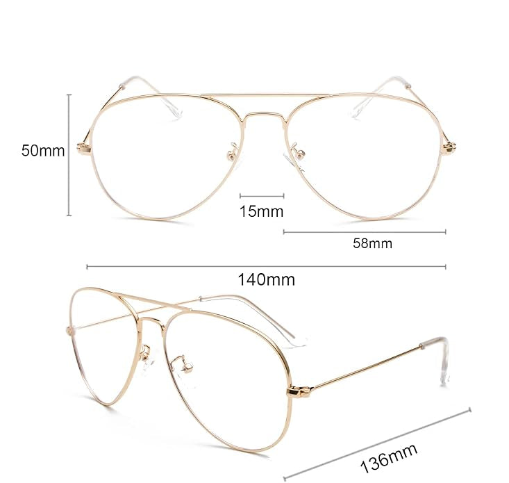 BudgetGlasses Aviator Gold – view 5