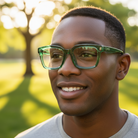 BudgetGlasses Havana Green – view 3