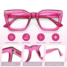 BudgetGlasses Marseille Pink – view 3