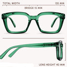 BudgetGlasses Havana Green – view 5