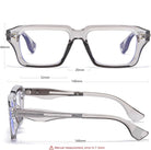BudgetGlasses Miami Transparent Gray – view 4