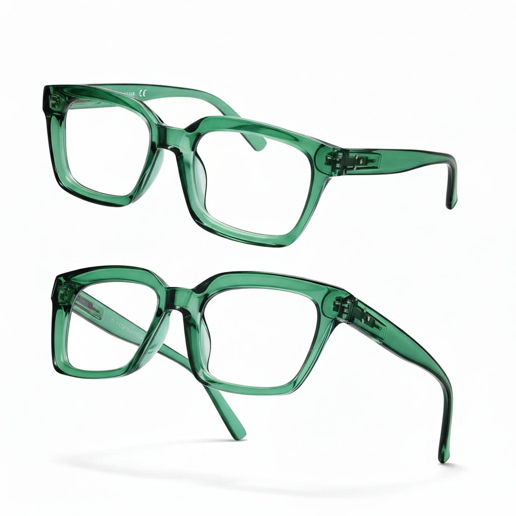 BudgetGlasses Havana Green – view 4