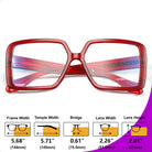 BudgetGlasses Harvard Women's Red – view 3
