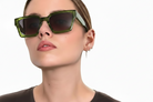 Sprezza Olive Green European-inspired prescription sunglasses, view 2