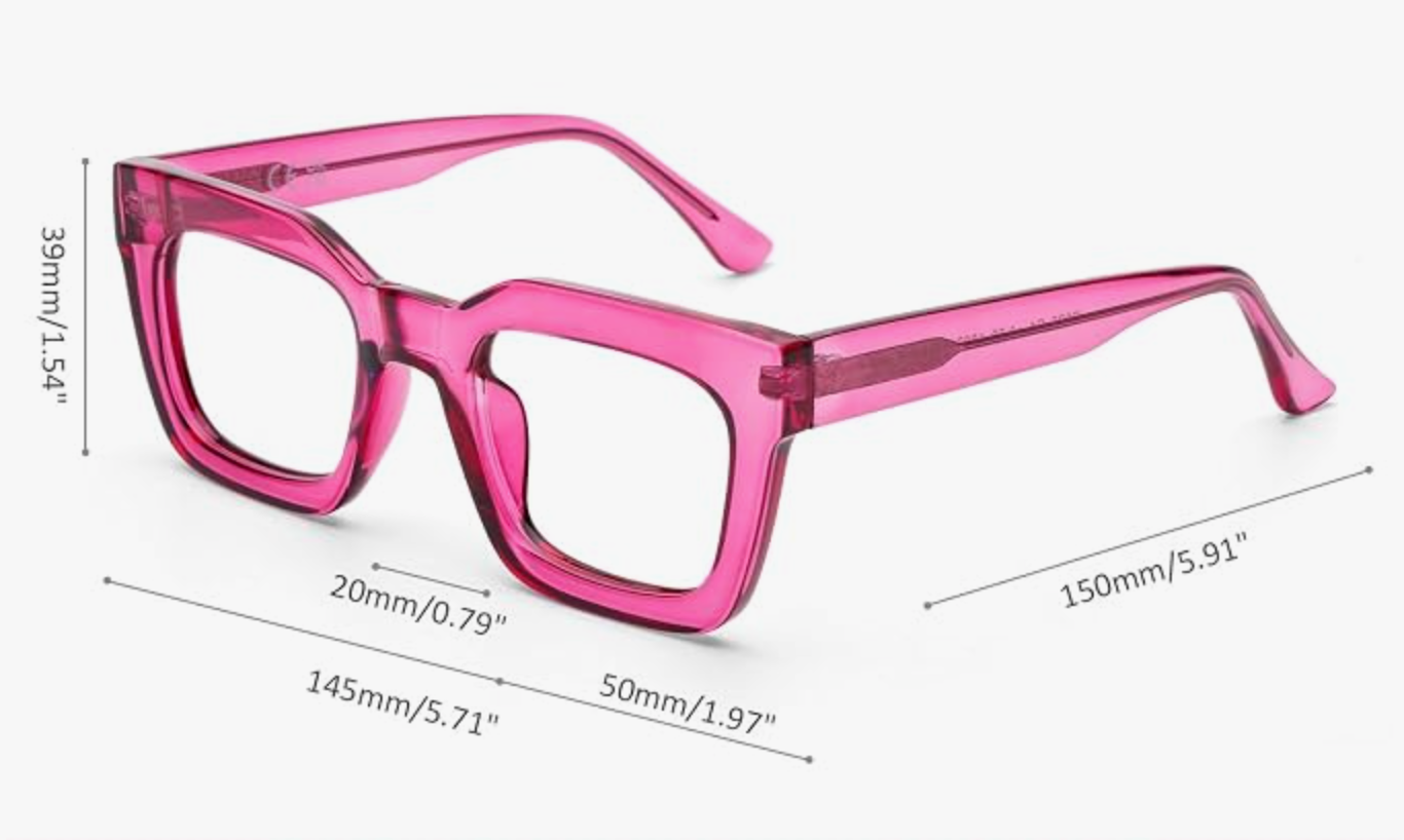 BudgetGlasses Marseille Pink – view 4