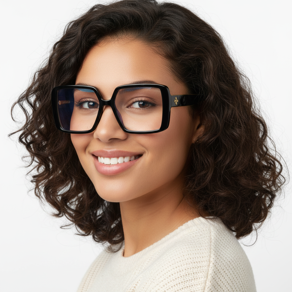 BudgetGlasses Harvard Women's Black – view 2