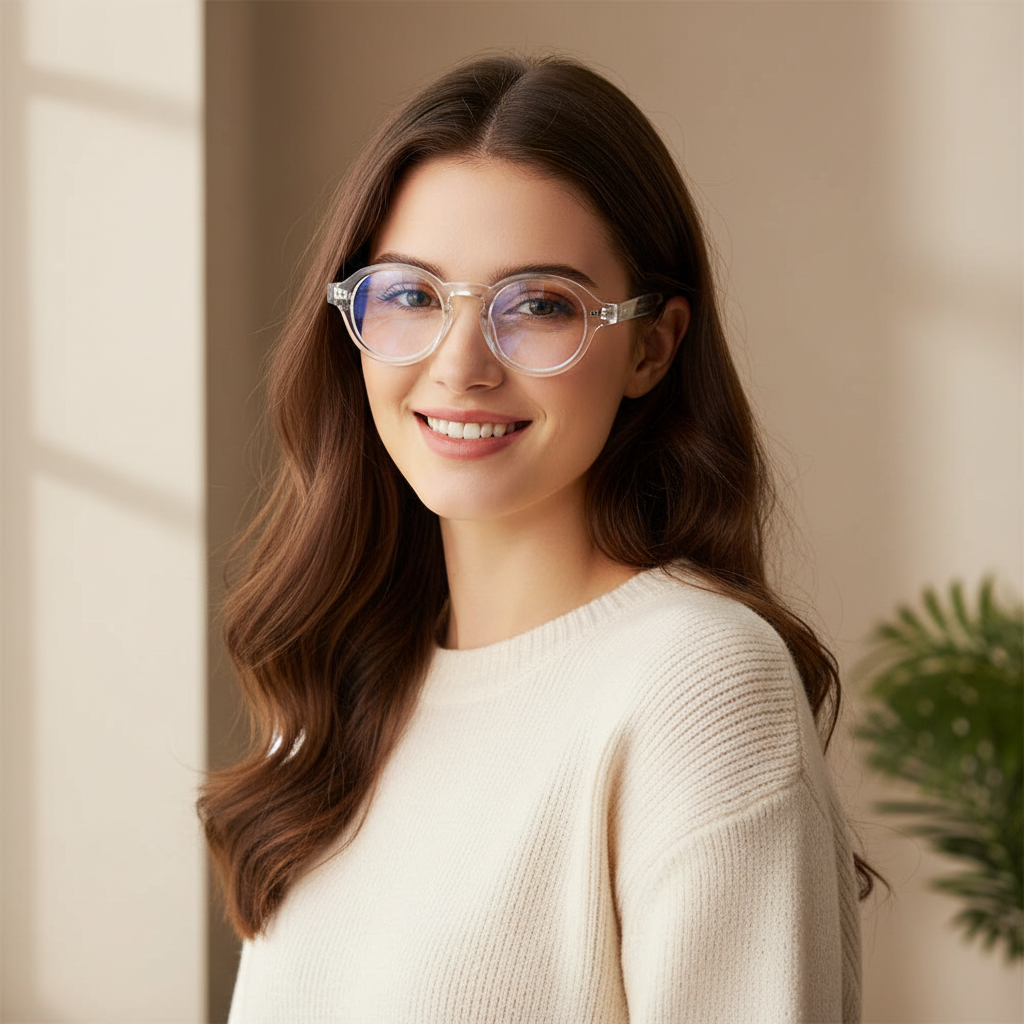 BudgetGlasses Amelie Clear – view 3