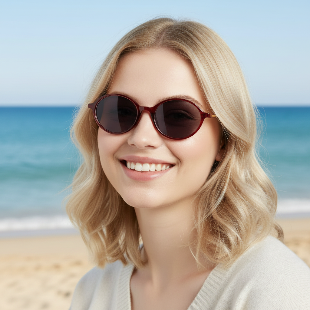 BudgetGlasses Olivia Burgundy Red – view 2