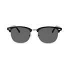 Barcelona Black/Silver horn-rimmed prescription sunglasses, front view
