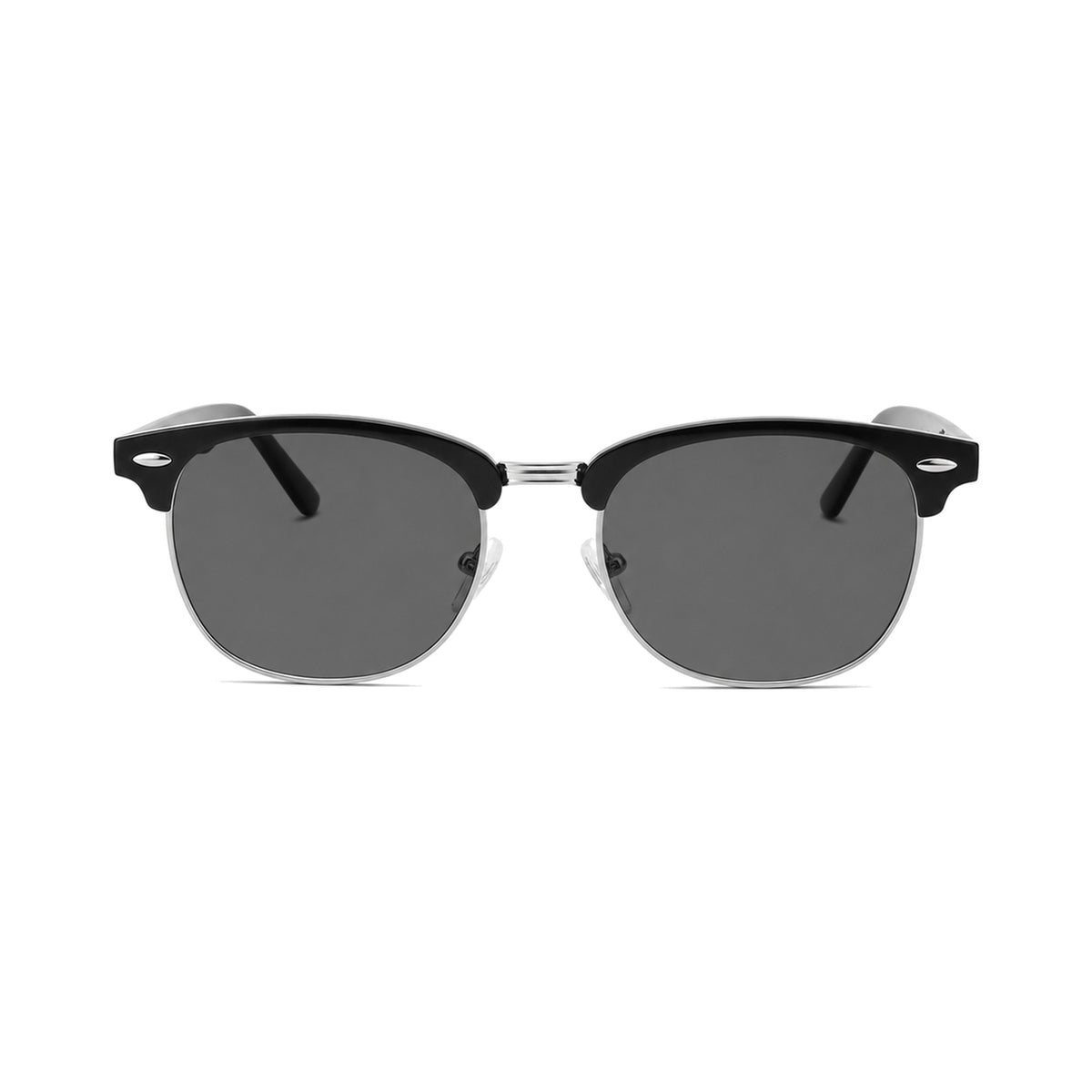 Barcelona Black/Silver Sun eyeglasses front view