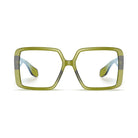 Harvard Women's Green oversized prescription glasses, front view