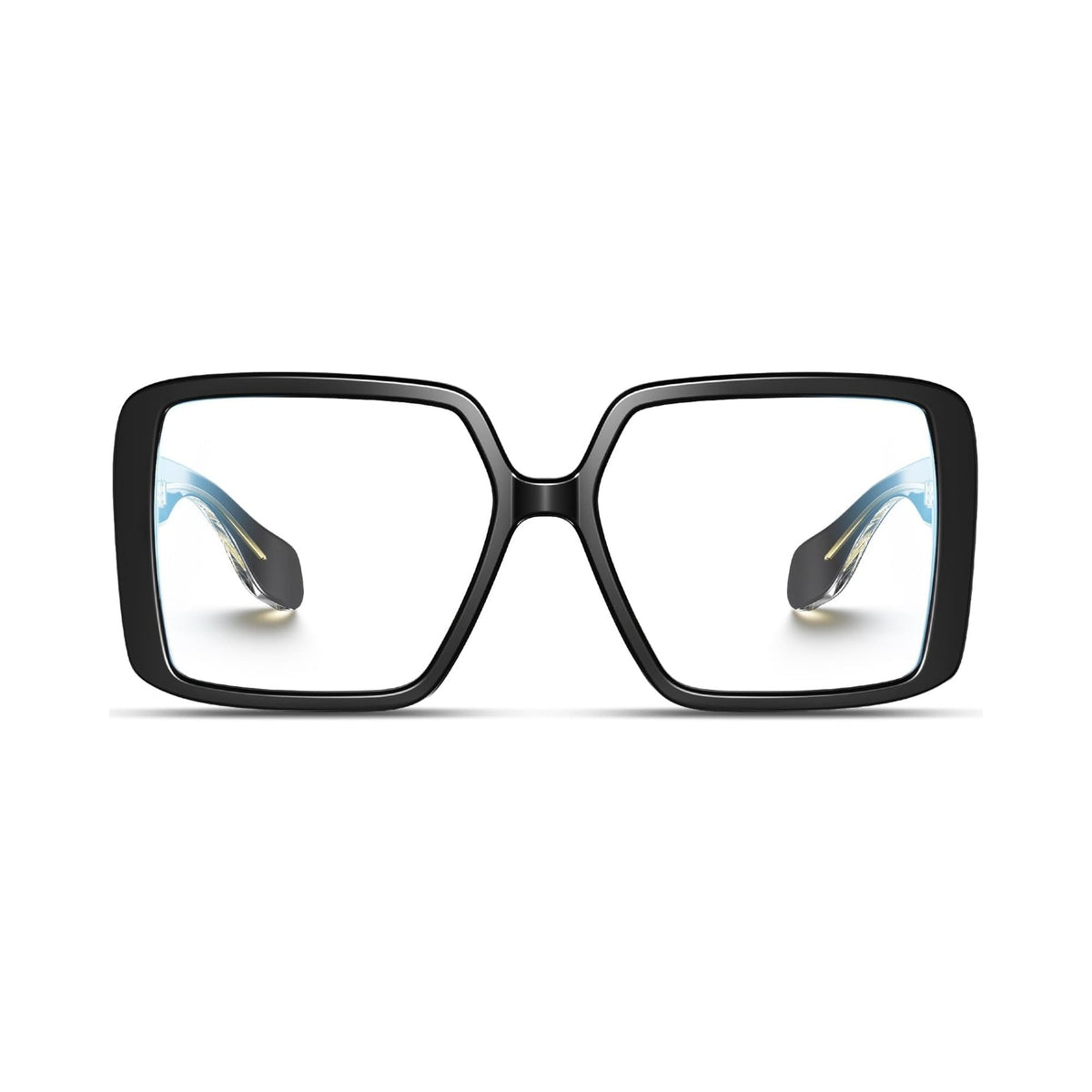 Harvard Women's Black oversized prescription glasses, front view