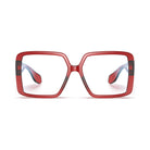Harvard Women's Red oversized prescription glasses, front view