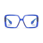 Harvard Women's Blue oversized prescription glasses, front view