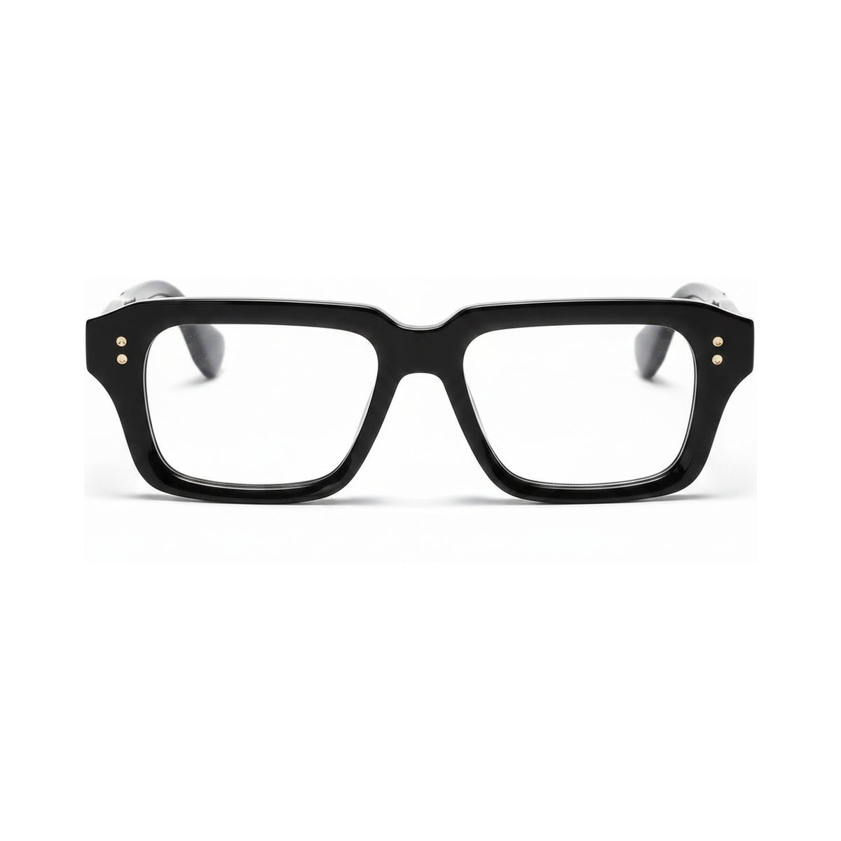 Miami Black rectangle prescription glasses, front view