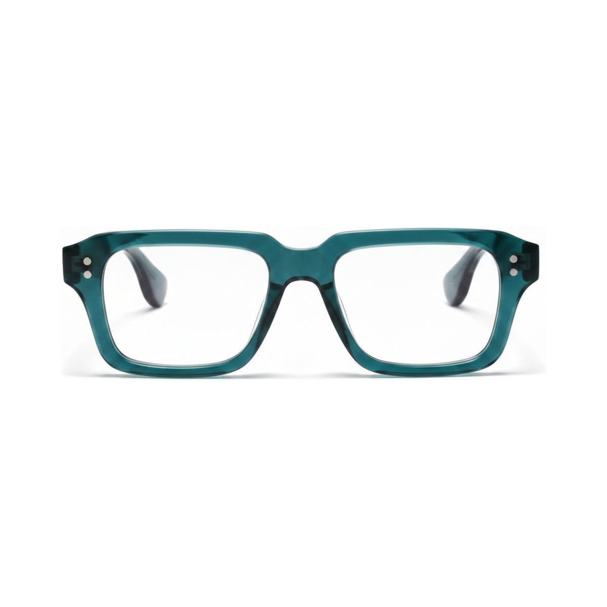 Miami Dark Blue rectangle prescription glasses, front view