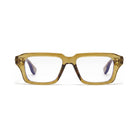Miami Olive Green rectangle prescription glasses, front view