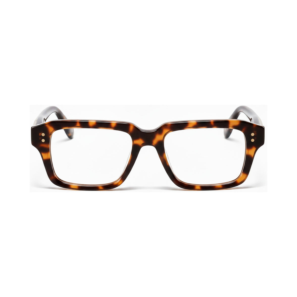 Miami Tortoise rectangle prescription glasses, front view