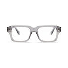 Miami Transparent Gray rectangle prescription glasses, front view